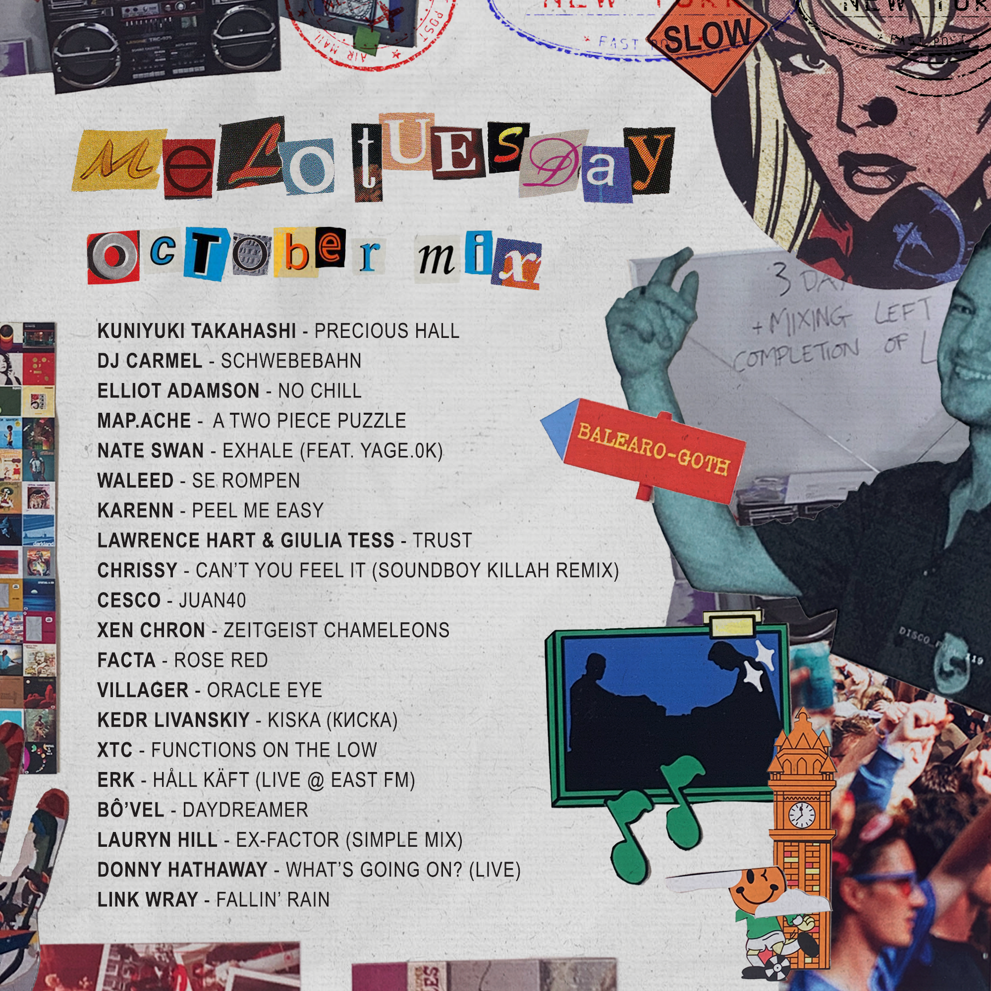 Graphic design — Melo Tuesday mix cover October 2024