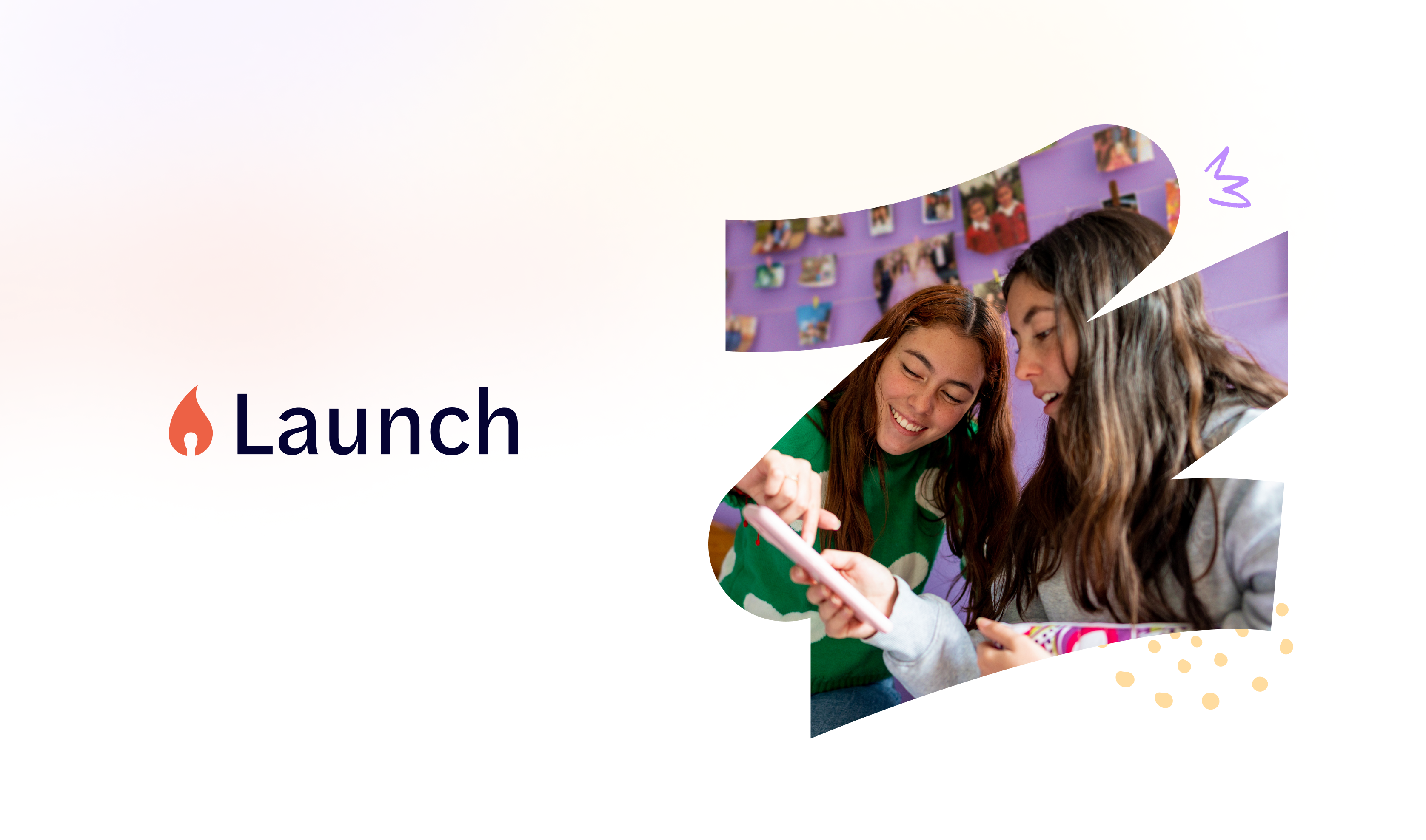 Launch — brand identity and UX design for an educational app